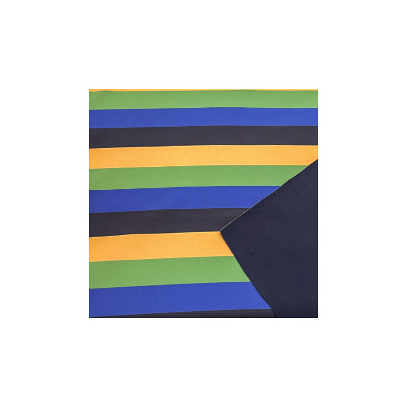 Softshell - Block stripes blue/green/yellow