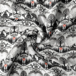 Cotton satin - paper cut "Wiesenberg" white