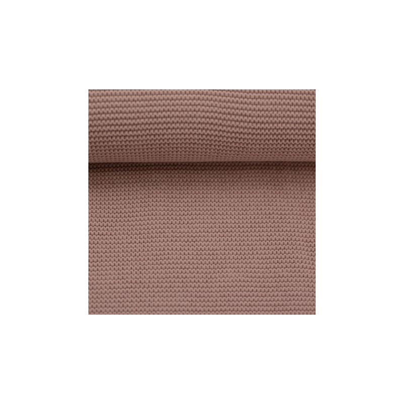 Tricot ondulé en coton vieux rose