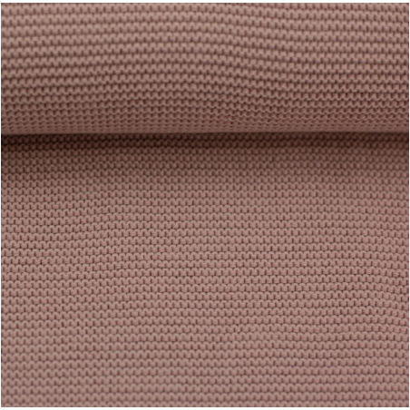 Tricot ondulé en coton vieux rose