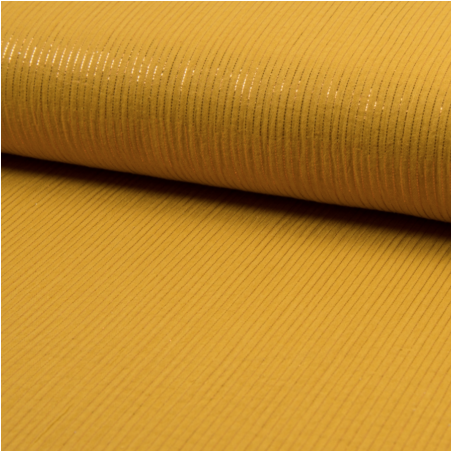 Double Gauze - Stripes Lurex ocher