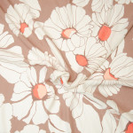 viscose - Hilco woven fabric Elise flowers taupe