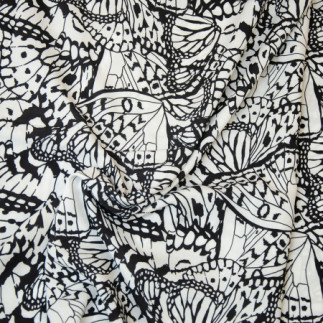 viscose - Hilco Webware Irma Butterfly blanc cassé