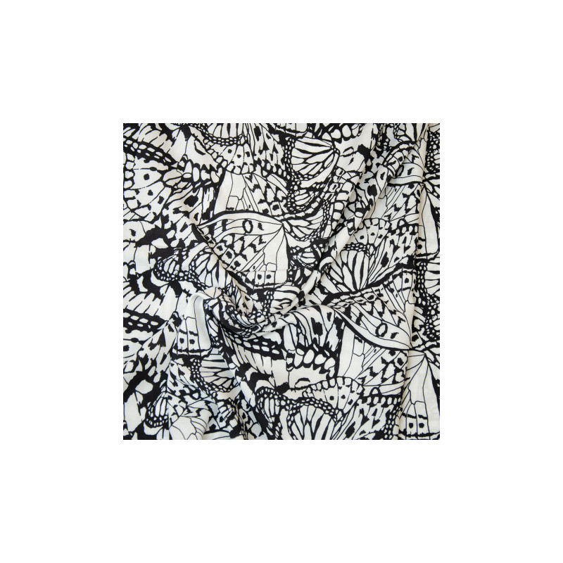 viscose - Hilco Webware Irma Butterfly blanc cassé