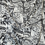 viscose - Hilco woven fabric Irma butterfly offwhite viscose - Hilco woven fabric Irma butterfly offwhite
