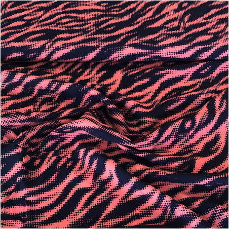 Viscose tissée - Tiger Dots by Thorsten Berger corail