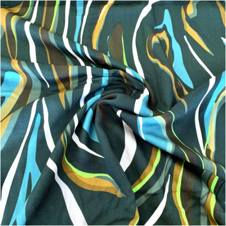 Woven Viscose - Hilco Vivica Tiger teal