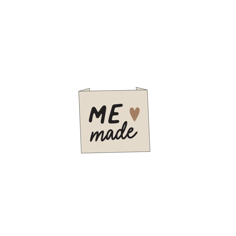 Étiquette tissée - Moi fait beige