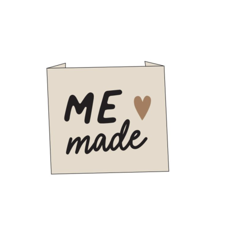 Woven Label - Me made beige - 5 pcs