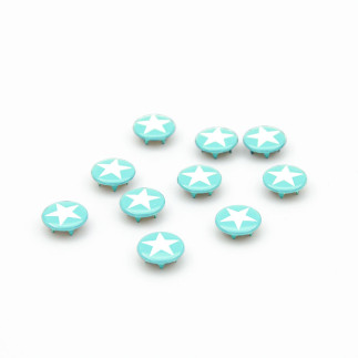 Bouton pression - Urmelis Stoffwelt - Étoile turquoise