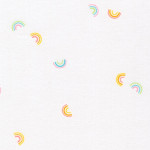 Flanell - Cozy Cotton mini Rainbows weiss