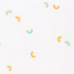 Flanelle - Cozy Cotton mini Rainbows blanc