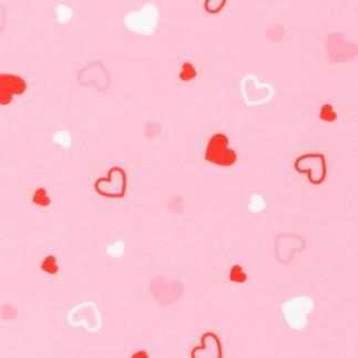 flanelle - Cozy Cotton Hearts Rose