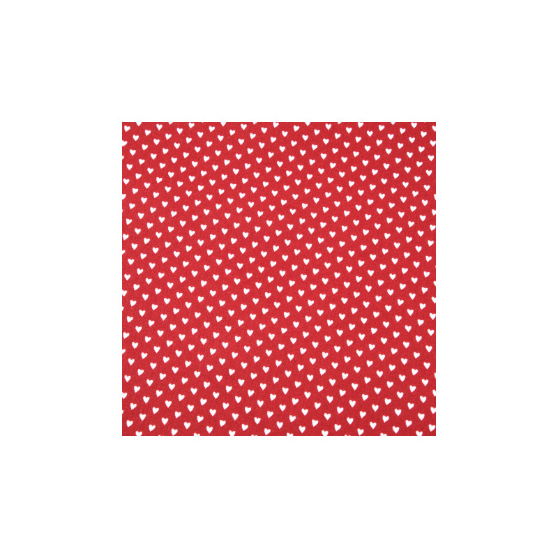 oilcloth PVC - Small Hearts red