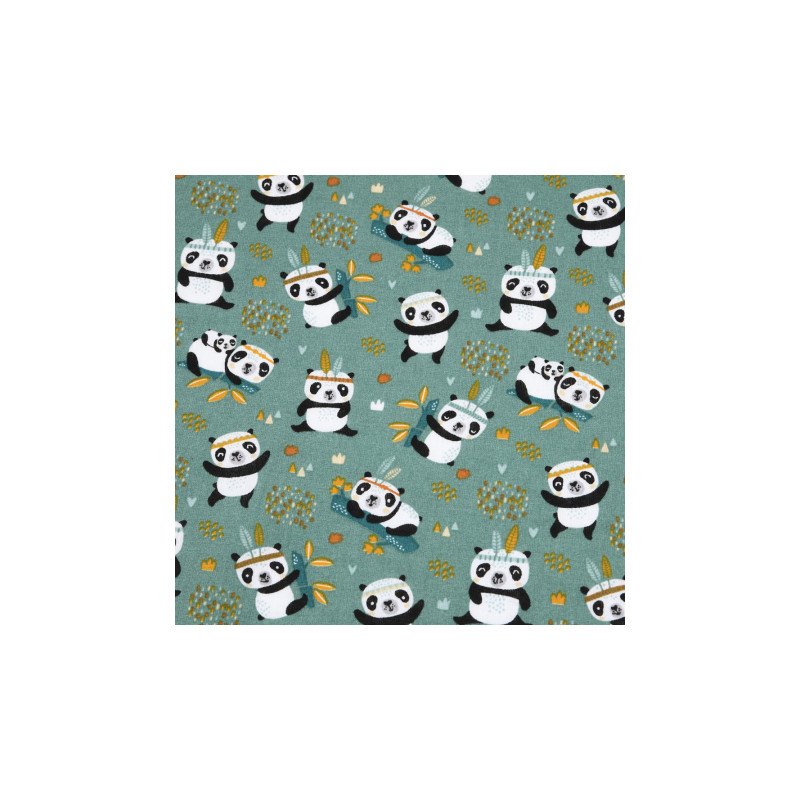 Tissu enduit de PVC - Sichuan panda pétrole clair