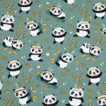 Wachstuch PVC - Sichuan Panda hellpetrol