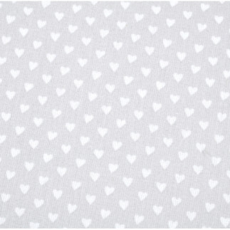 Oilcloth PVC - hearts light grey