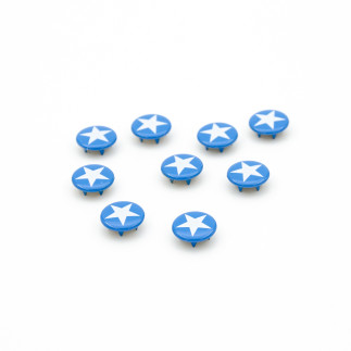 Snap fastener - Urmelis Stoffwelt - Star cobalt