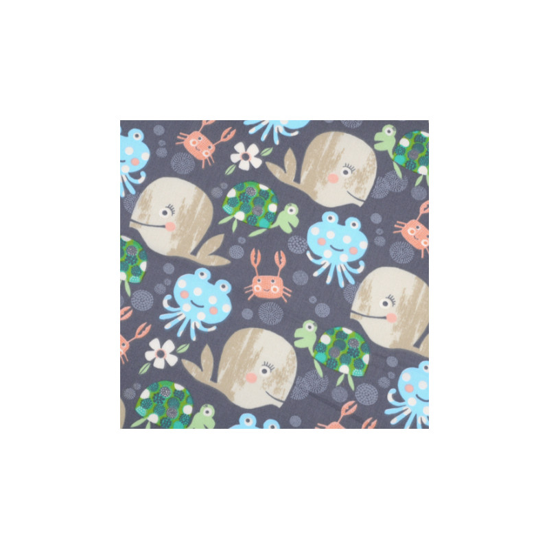 oilcloth PVC - Poulpy dark grey