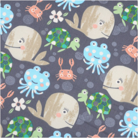 Oilcloth PVC - Poulpy dark grey