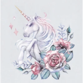 Bügelbilder - Unicorn Roses klein