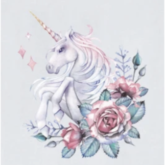 Transferts thermocollants - Roses Licorne petites