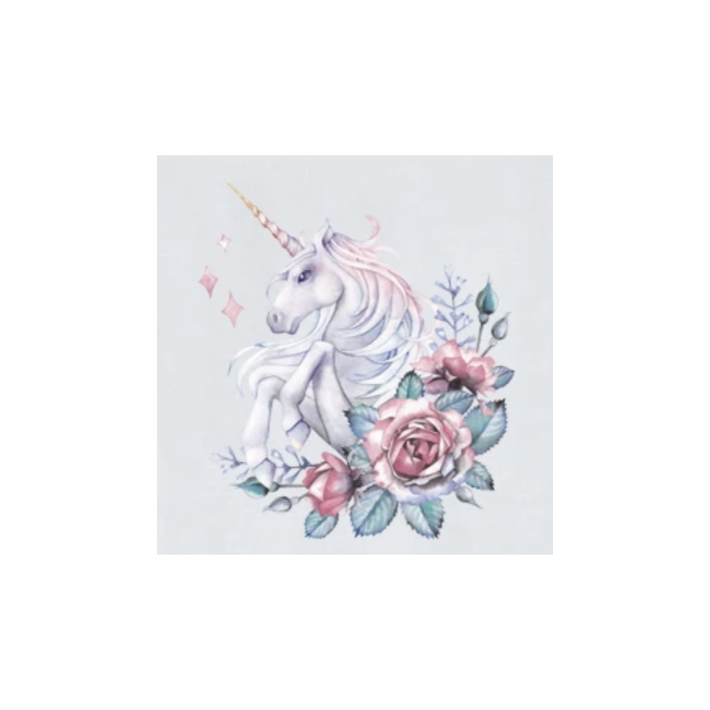 Transferts thermocollants - Roses Licorne petites