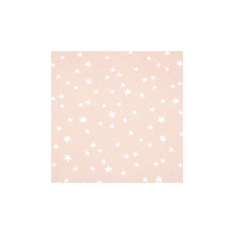 Reste - tissu enduite PVC - mélange d'étoiles rose saumon 45cm