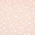 Reste - tissu enduite PVC - mélange d'étoiles rose saumon 45cm