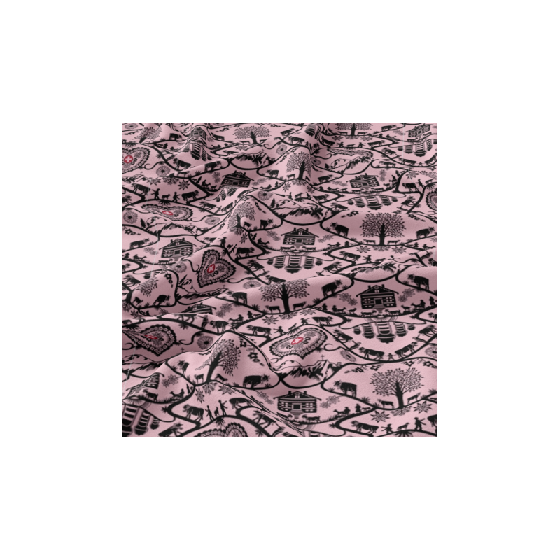 oilcloth - Silhouette Gasser pink PVC matt