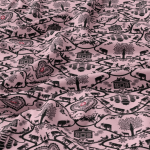 tissu enduite - Silhouette Gasser rose PVC mat