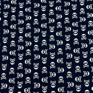 Oilcloth PVC - Skulls marine
