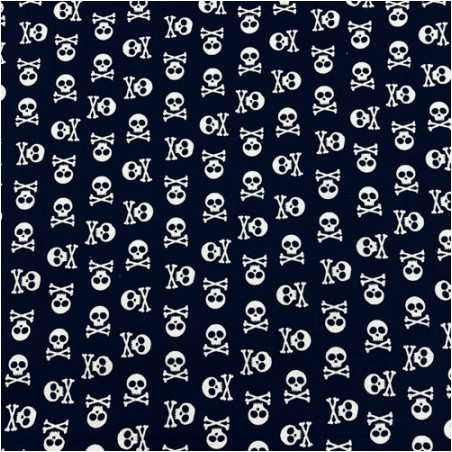 Oilcloth PVC - Skulls marine