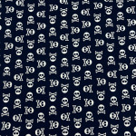oilcloth PVC - Skulls marine