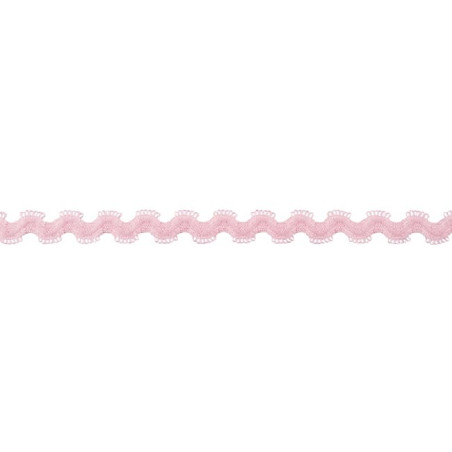 Elastic rick rack old pink