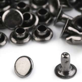 hollow rivets 5mm gunmetal - 10 Pieces