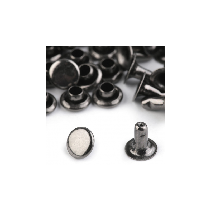 hollow rivets 5mm gunmetal - 10 Pieces