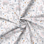 tissu enduite cirée acrylique - Gisella Einhorn blanc