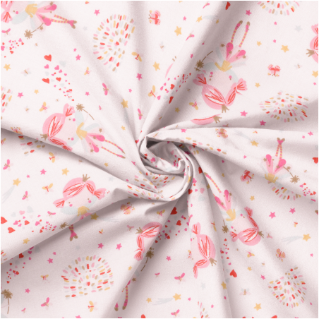 Acrylic oilcloth - Clochette Fairy light pink