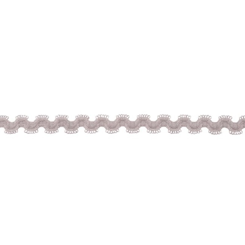 Elastic ric rac light grey