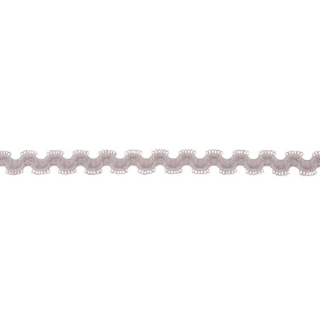 Elastic rick rack light grey