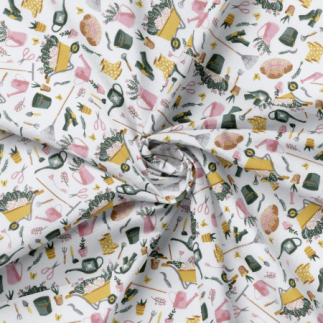 Acrylic oilcloth - Garden white