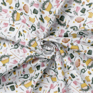 Oilcloth acryl - Garden white