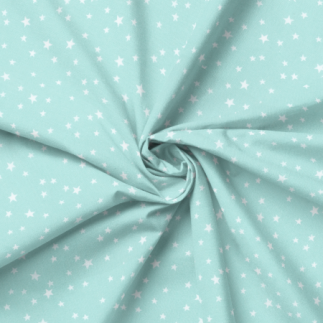 Acrylic oilcloth - star mix aqua
