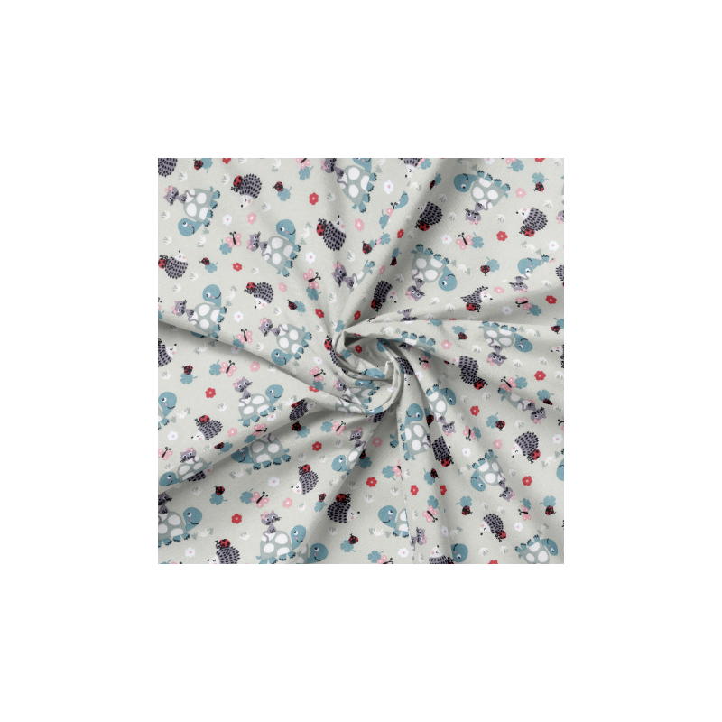 Acrylic oilcloth - Leonardo the turtle pastel green