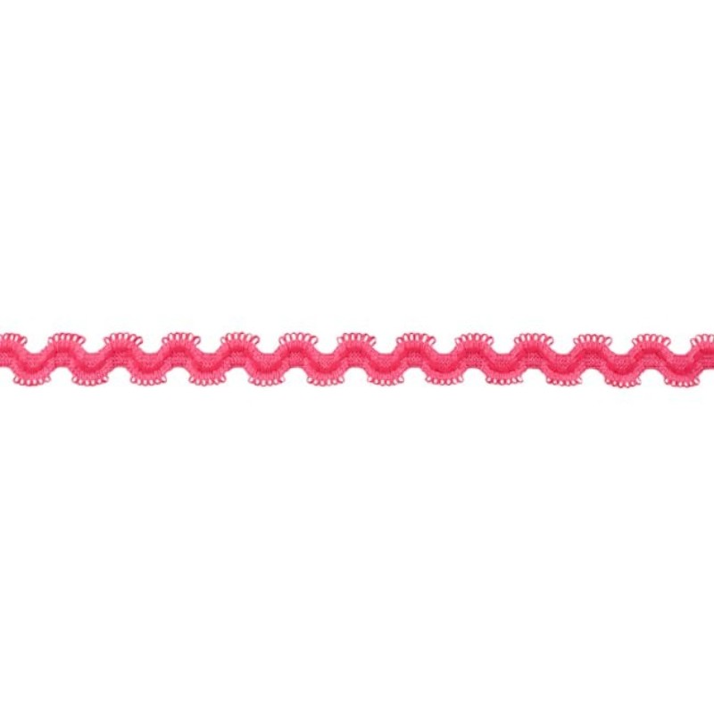 Elastic ric rac pink