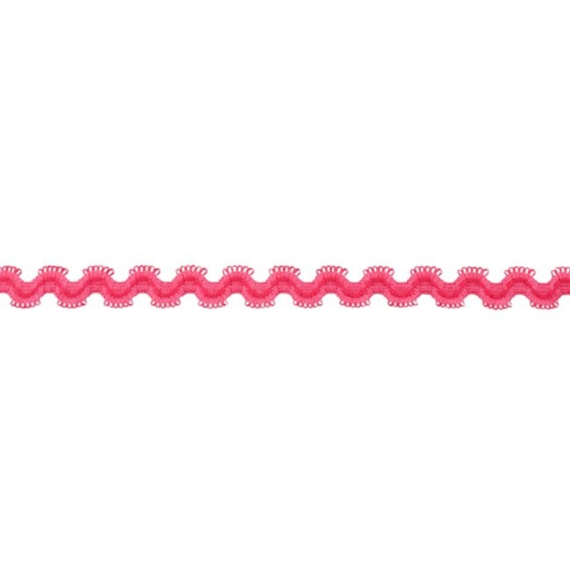 Elastic rick rack pink