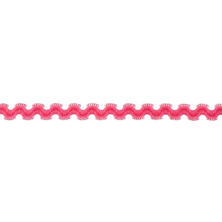 Elastic rick rack pink