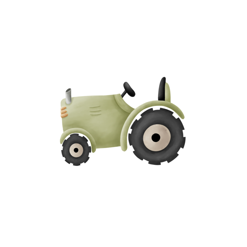 Bügelbilder - Mrs Mint Design - Retro Traktor grün