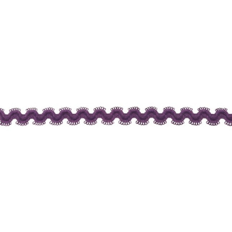 Elastic rick rack purple